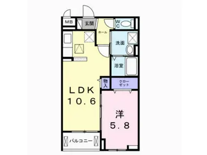 ブライト中野(1LDK/3階)の間取り写真