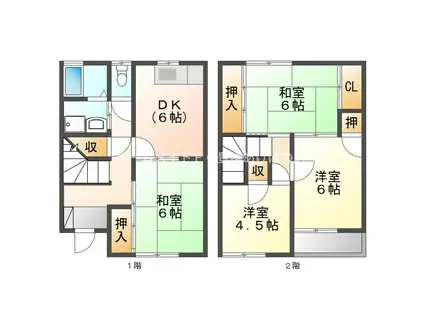 メゾン尾崎(4DK/1階)の間取り写真