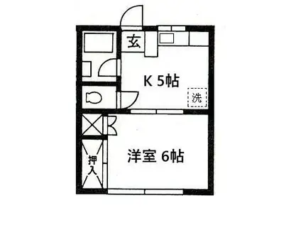 コーポグレース(1DK/1階)の間取り写真