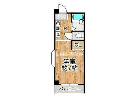 グランソシエ大正III(1K/3階)の間取り写真