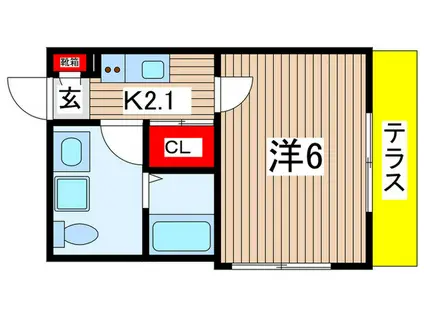 湊町3丁目工事(1K/1階)の間取り写真