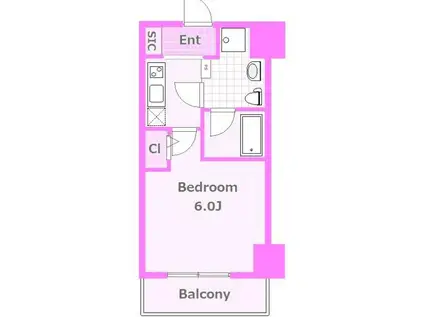 レア横濱東口壱番館(1K/6階)の間取り写真