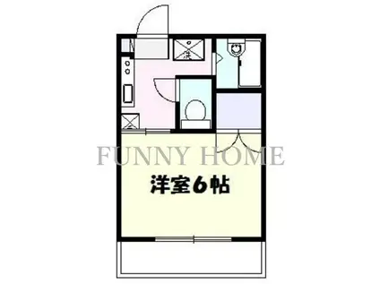 パークサイド駒沢B(1K/1階)の間取り写真