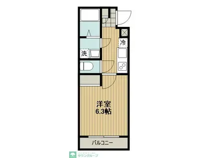 セントラル和光(1K/1階)の間取り写真