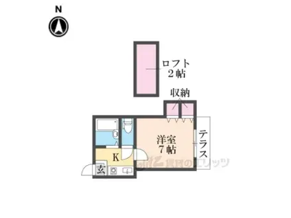 スタンツィアーレ桜井(1K/1階)の間取り写真