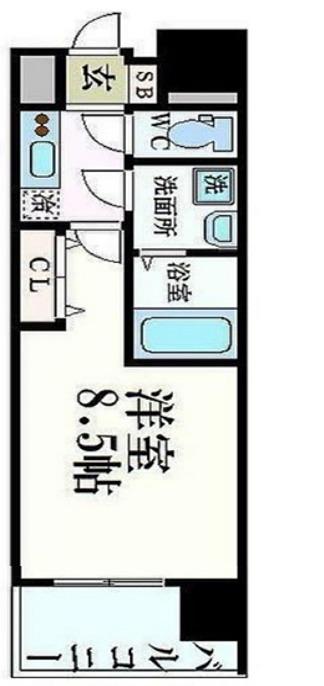 ジュネス新大阪レジデンス(1K/10階)の間取り写真