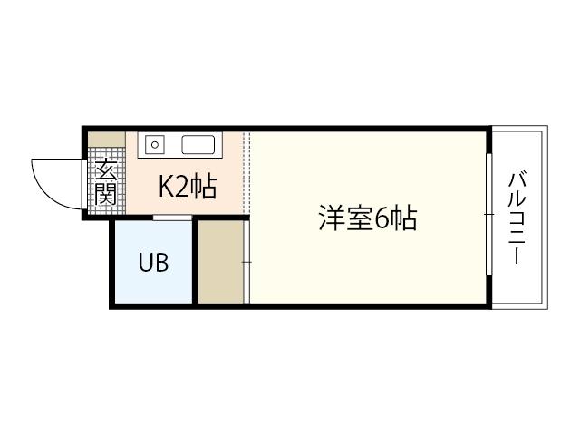 三共ビル(1K/3階)の間取り写真