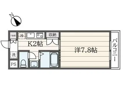 CS35 IZUMI(1K/1階)の間取り写真