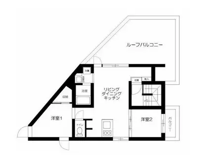 グランメゾン目黒(2LDK/3階)の間取り写真