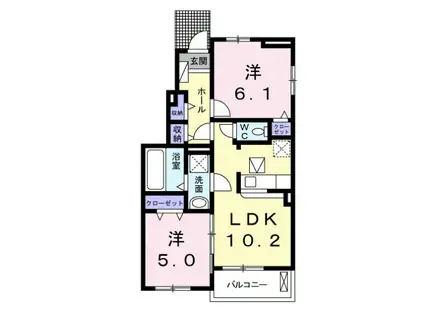 ソレイユ・ルヴァン(2LDK/1階)の間取り写真