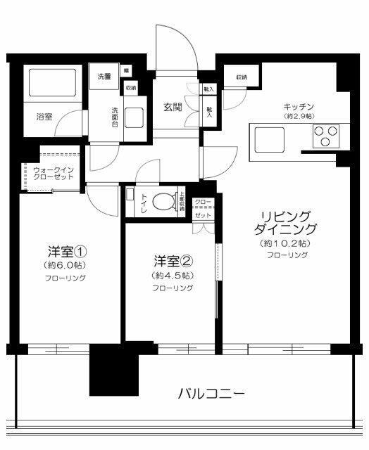 シティタワーズ東京ベイ セントラルタワー(2LDK/15階)の間取り写真
