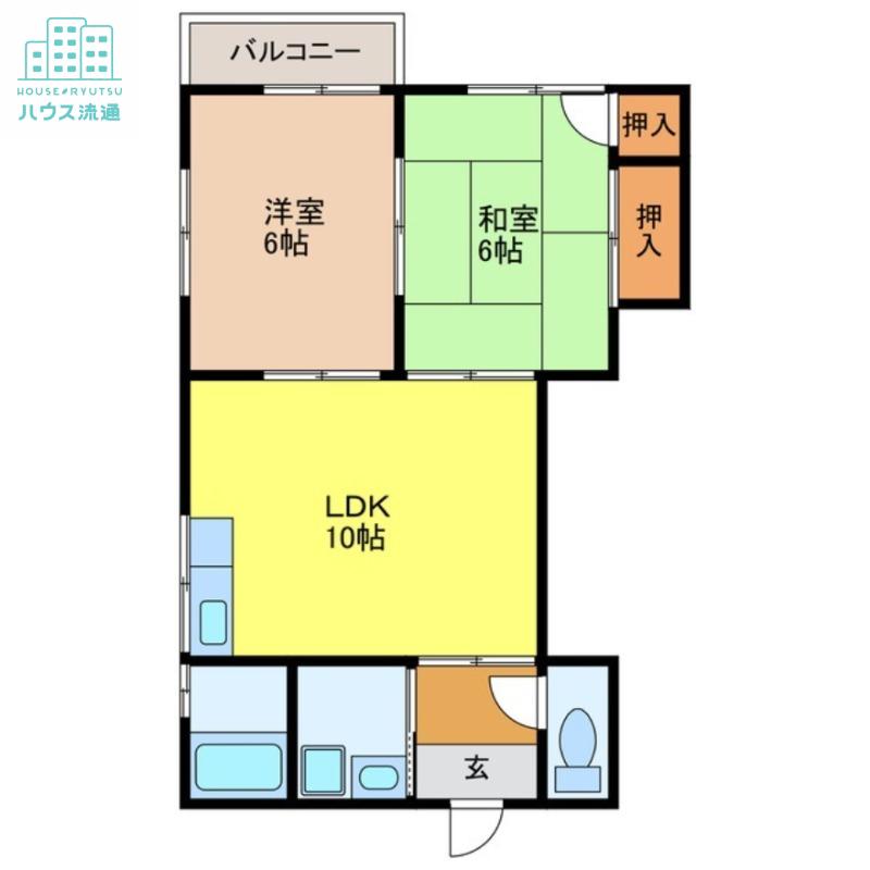 メルヘンハウス(2LDK/2階)の間取り写真