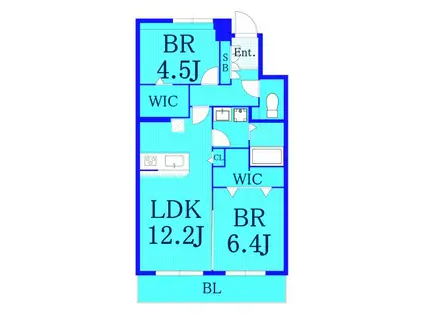 ダイコク日限山(2LDK/4階)の間取り写真