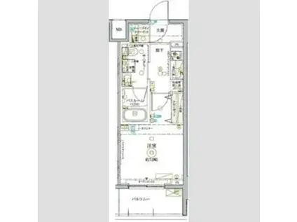 KDXレジデンス池袋ウエスト(1K/9階)の間取り写真