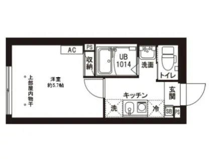 レピュア駒込レジデンス(1K/1階)の間取り写真