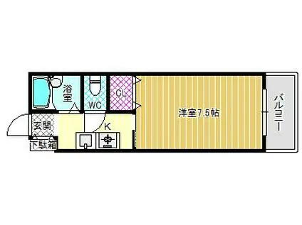 セピアコート(1K/1階)の間取り写真