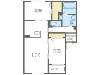 サンコート宮の沢(2LDK/3階)の間取り写真