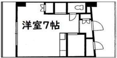 グリーンハイツ平野(ワンルーム/4階)の間取り写真
