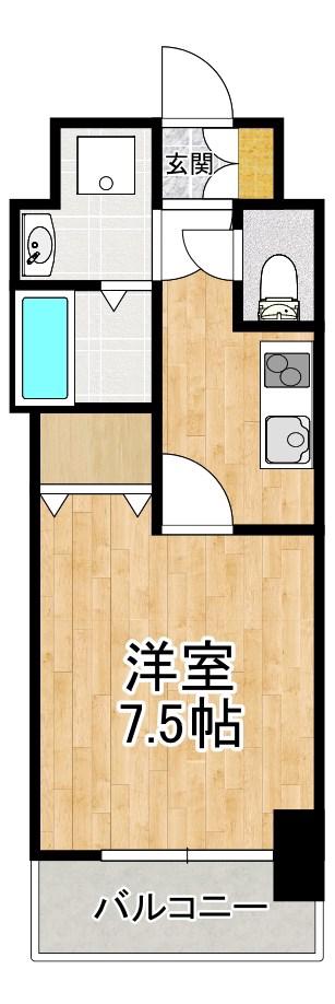 GRAND LAKE COURT浜大津駅前(1K/9階)の間取り写真