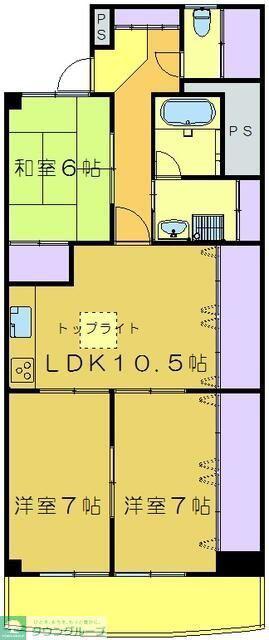 グランデ南大沢(3LDK/5階)の間取り写真