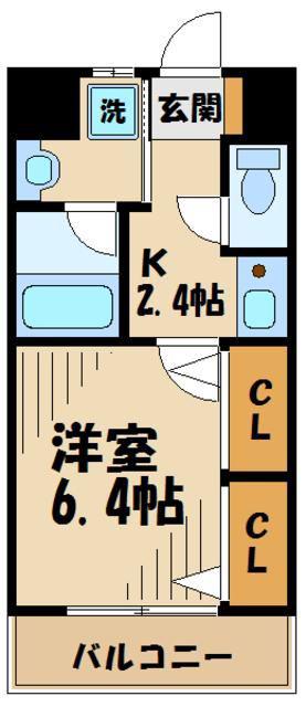 クアイエット(1K/1階)の間取り写真