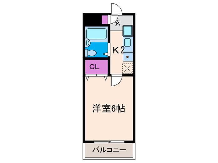 刀根山ドミトリー(1K/3階)の間取り写真