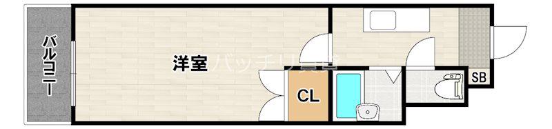 TOTSU RESIDENCE HAKATA イースト旧アリビオ博(1K/12階)の間取り写真