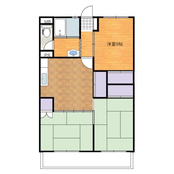 サンルートビル(3DK/4階)の間取り写真