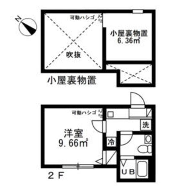 アザーレ・パッシオ東林間B(1K/1階)の間取り写真