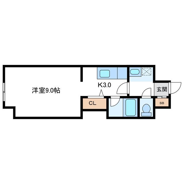 藤井ビル北23条(1K/4階)の間取り写真