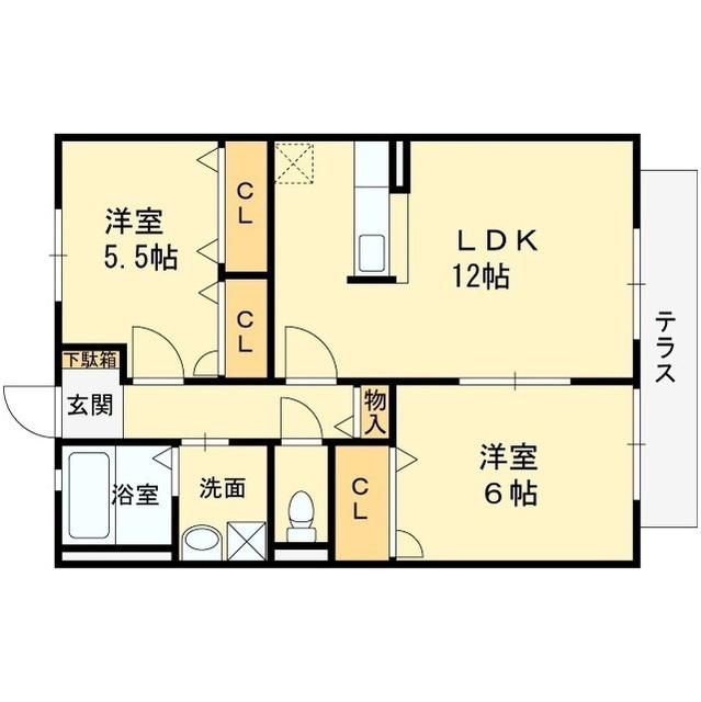 アネックスTII(2LDK/2階)の間取り写真