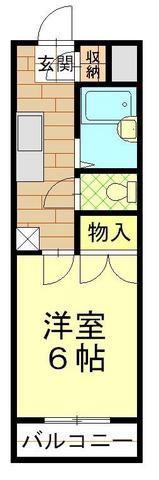 ハイムレグルス(1K/1階)の間取り写真