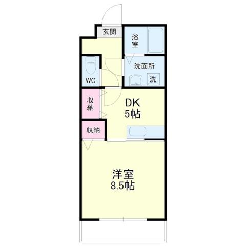 オリーブ住吉(1DK/3階)の間取り写真