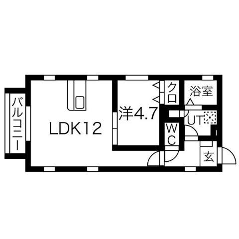 LINO(1LDK/3階)の間取り写真