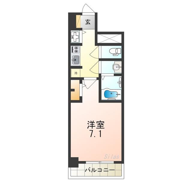 S-RESIDENCE堺市駅前(1K/9階)の間取り写真