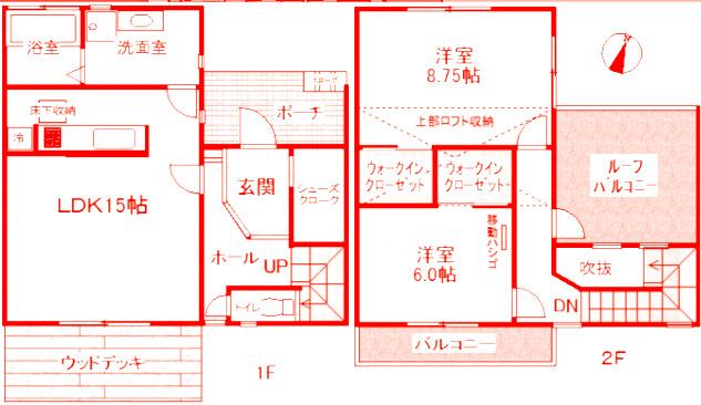 アベニールEST(2LDK/1階)の間取り写真