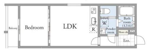 アーベインテラス南千住(1LDK/3階)の間取り写真