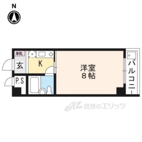 ヴィラ曽我部(1K/3階)の間取り写真