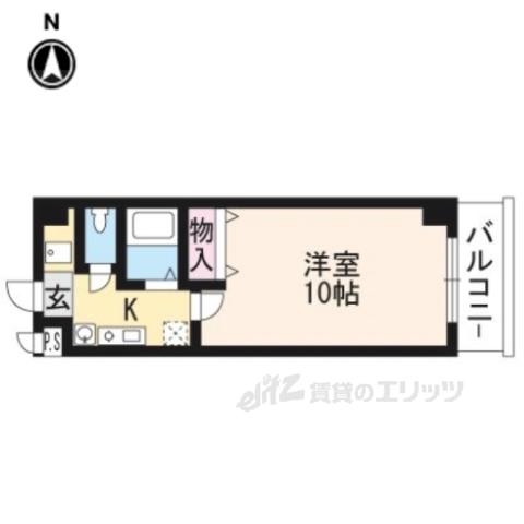 HIROMOMOYAMA(1K/3階)の間取り写真