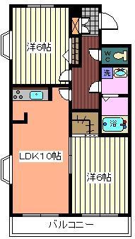 スタンレーマンションII(2LDK/2階)の間取り写真
