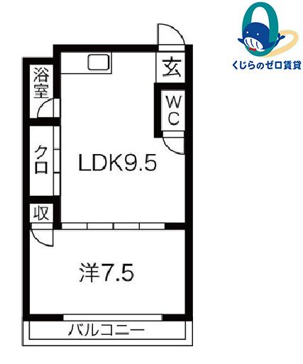 コーポ寿(1LDK/1階)の間取り写真