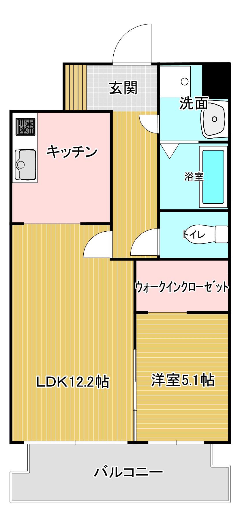 LOU PREMIE(1LDK/1階)の間取り写真