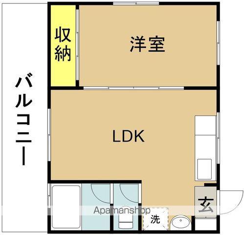 ノムラビル(1LDK/5階)の間取り写真