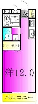 CEST LA VIE(1K/1階)の間取り写真