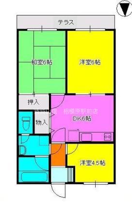 プレミール千代田(3DK/1階)の間取り写真