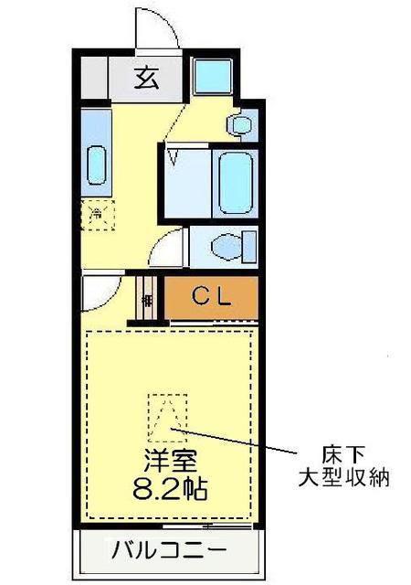 ルネスアーデル(1K/2階)の間取り写真