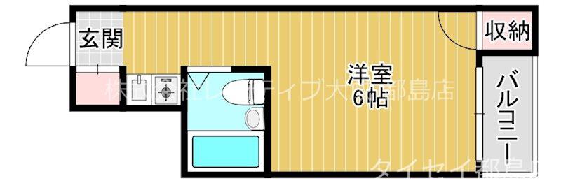 アーベイン都島(1K/3階)の間取り写真