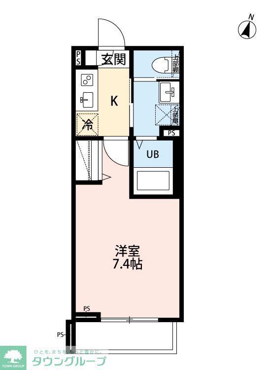 ROBOT HOME 西大宮VI(1K/1階)の間取り写真