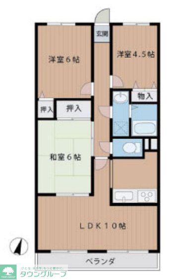 YHコレチオーネ(3LDK/3階)の間取り写真