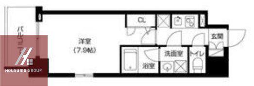 アーバネックス大阪城ウエスト(1K/11階)の間取り写真